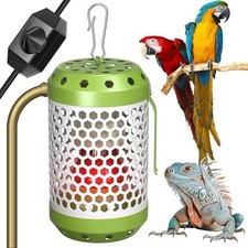 Bird Cage Heater with 2 x 100W Ceramic Heat Lamp Bulbs, with Adjustable