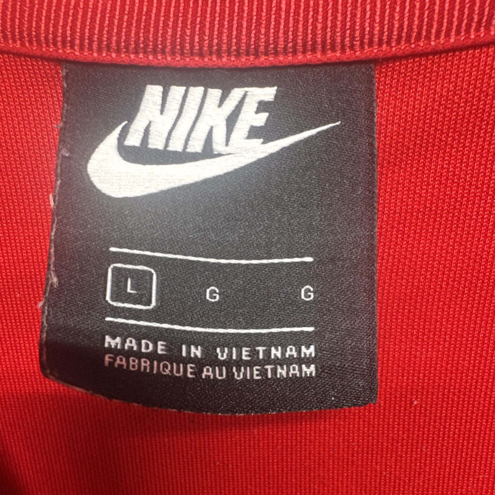 SACAI X NIKE Nike Sportswear Track Jacket Uomo L Rosso Doppio Swoosh Full Zip Tasche Polsino a Coste