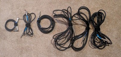 Livewire Advantage Instrument Cables lot of 6 3ft 5 ft 10ft 15 ft 20 ft