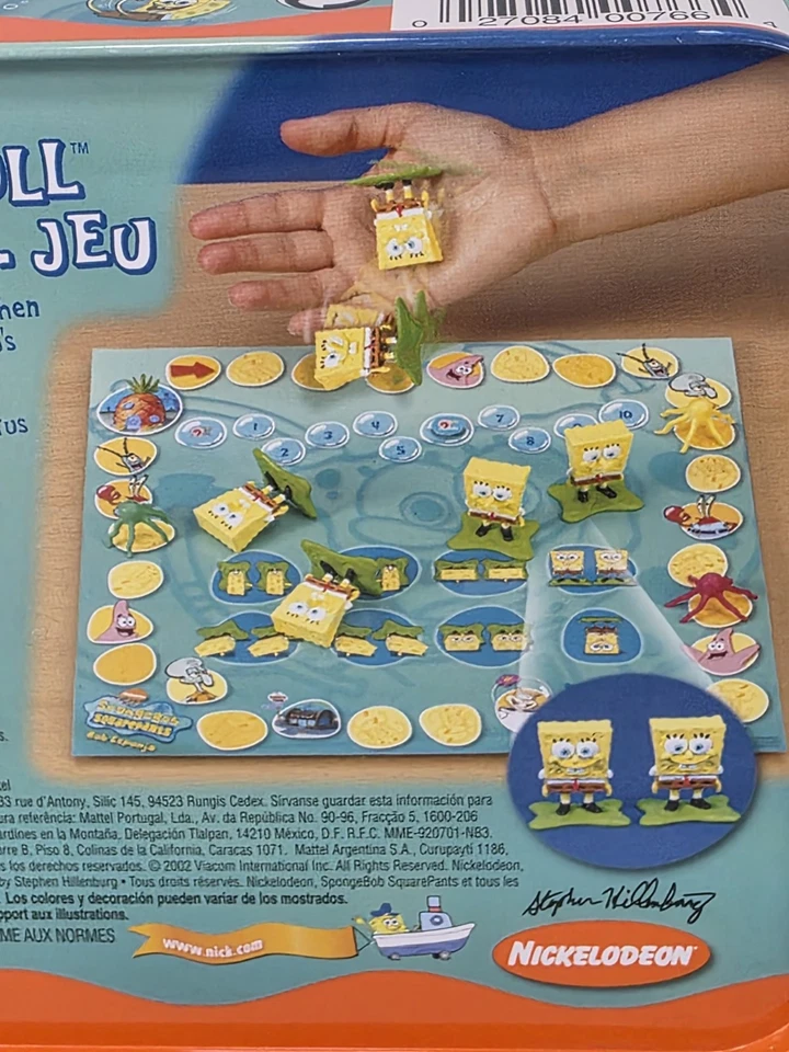 Bob Esponja Pantalones Cuadrados Splash-N-Roll 2002 Juego Mattel con Tin Nickeloden Foto 4 de 4