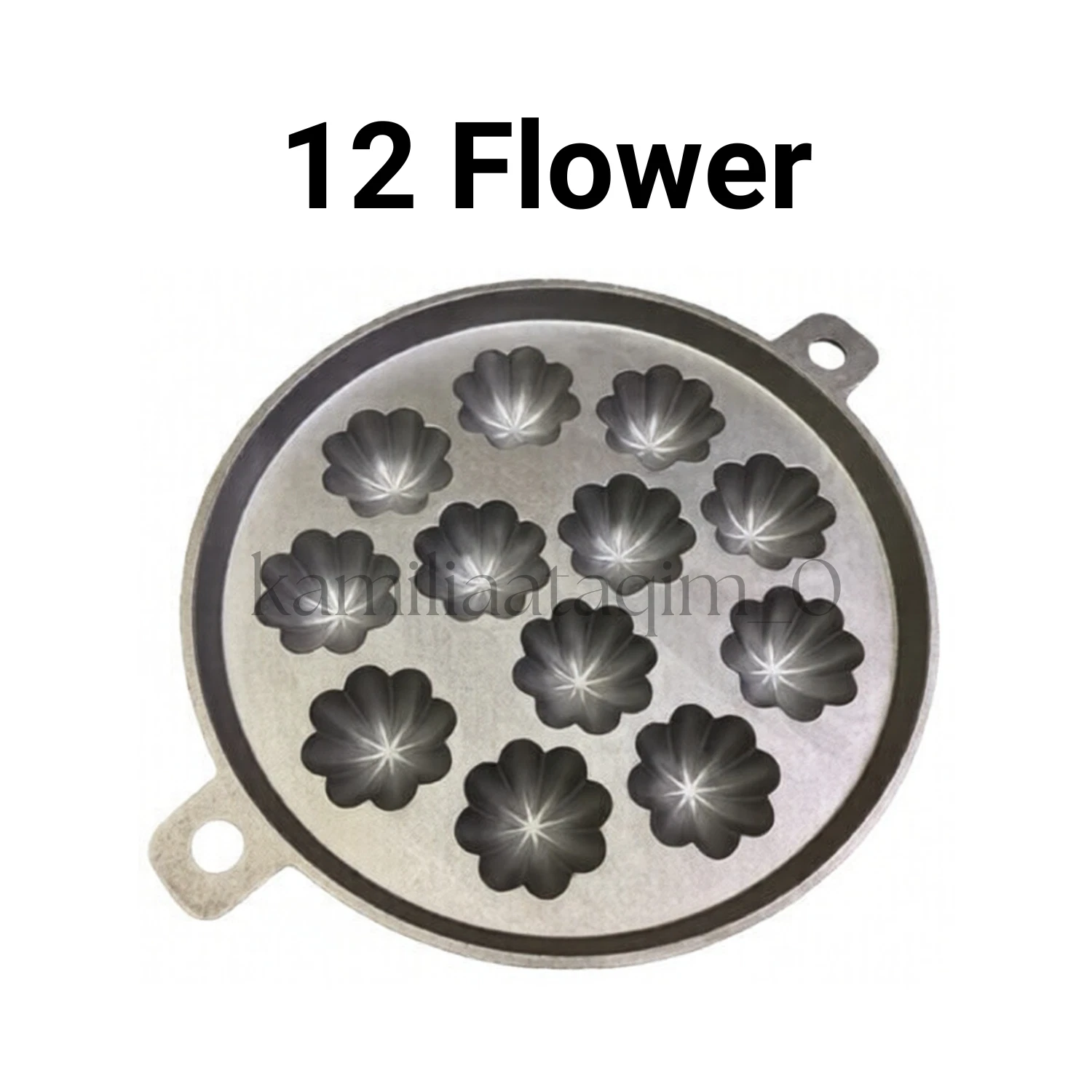 12 Holes Design Kuih Kue Bahulu Madeleine Sponge Cake Cast Aluminium Mould