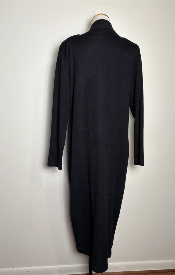 VTG 90s Liz Claiborne Beaded Sweater Dress Size Large Gothic Retro Steampunk - Image 2 of 4