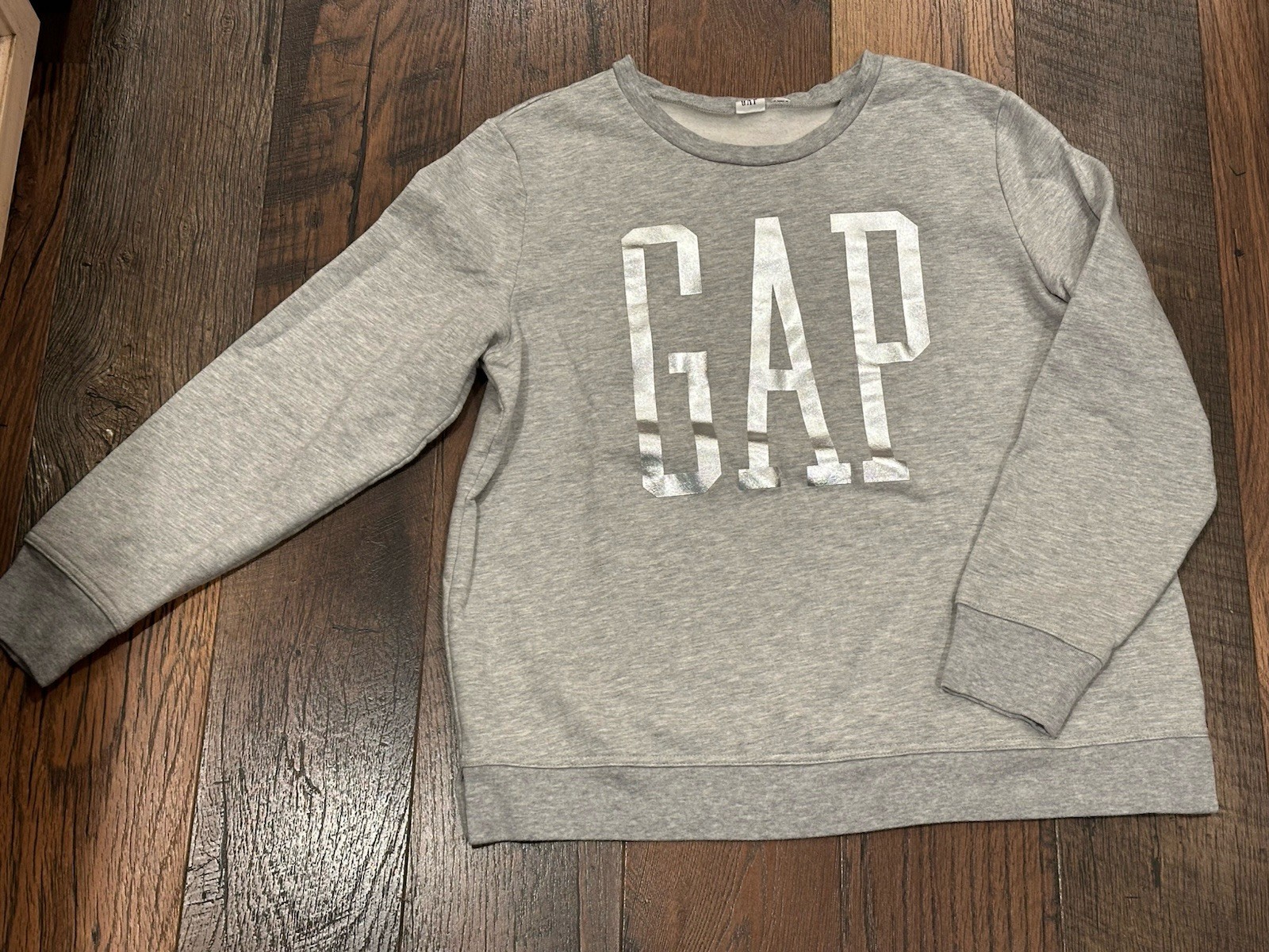 Women's GAP Gray Pullover Crew Neck Sweatshirt Si… - image 8