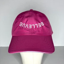 Bellevue Washington Pink Upside Down Text Adjustable Hat Cap