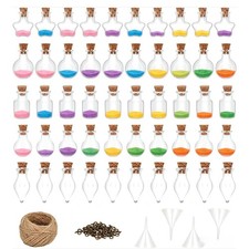 50 Pieces Tiny Glass Spell Jars with Cork Stopper