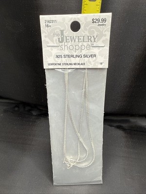 NEU im Paket The Jewelry Shoppe 925 Sterling Silber 18'' Serpentin Kette