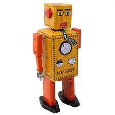 Roboter Robot Lilliput gelb orange BlechRoboter