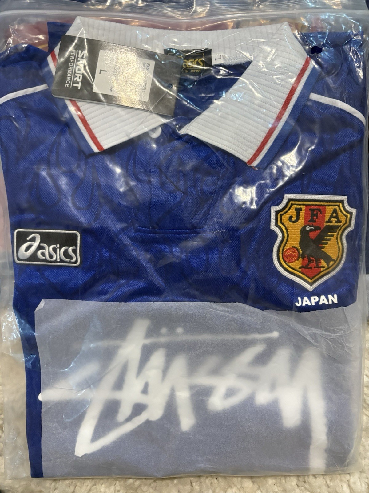 Japan x ASICS x Stussy World Cup 1998 Retro Jersey Men's Size XL thumbnail 3