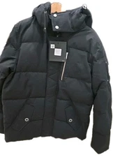 Authentic Moose Knuckles Black Down Jacket With Detachable Fur Hood Size L