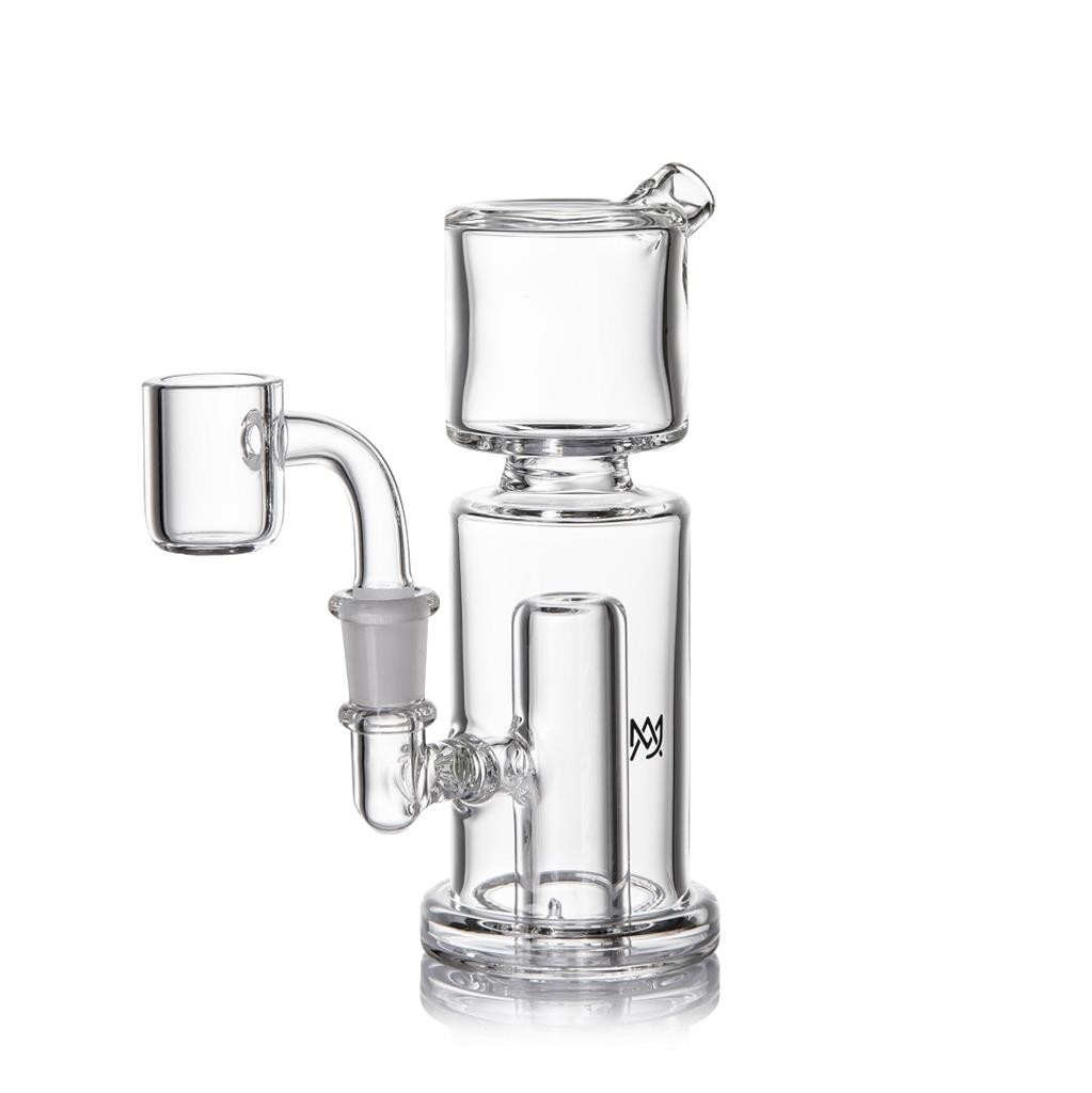 MJ Arsenal COLUMN MINI RIG Water Pipe 5" Clear 10mm Borosilicate Glass MJA