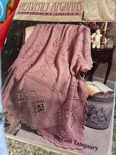 Vintage 1991 Heavenly Afghans Crochet Pattern Booklet - 5 Designs