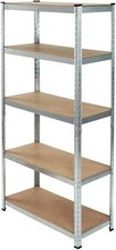 Scaffale 5 Ripiani Metallo 180x90x40 cm Scaffalatura Zincata con aggancio rapido