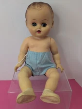 13” Vintage Sun Rubber Baby Doll 1950’s Sundee Baby Jointed BD