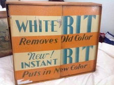 Antique Rit dye Cabinet Full Of Packers Of Rit Dye.  Excellent Condition