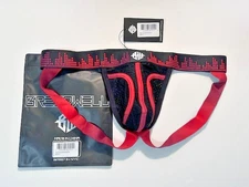 BREEDWELL Size L Equalizer Athletic Supporter- Black/Red/White - Jock