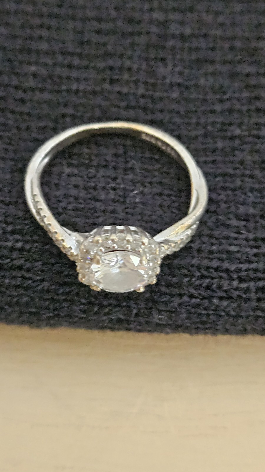 925 Silver Simulated Diamond Ring - image 1
