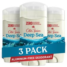 Aluminum-Free Men's Deodorant, Deep Sea Scent, 3 oz - Pack of 3