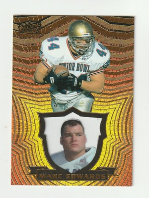 #ad 1997 Pacific Invincible #130 Marc Edwards RC Notre Dame Fighting Irish $0.99