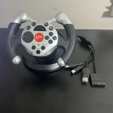 Dreamgear DGUN-840 Dreamprix Mini Wheel 7 In 1 With Rumble-Silver/black