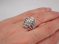 3.10 Ct Round Cut Moissanite Women's Wedding Ring 14K White Gold Finish