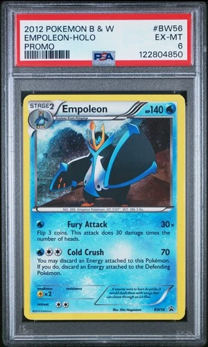 2012 POKEMON B&W PROMO #BW56 EMPOLEON-HOLO PSA 6