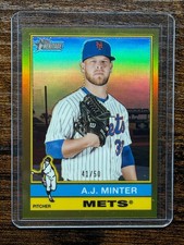 Topps Heritage High Number 2025 A.J Minter Chrome Gold 41/50 Mets