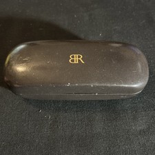 Banana Republic Designer Sunglass Hard Case Brown Faux Leather Clamshell Used