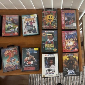 Sega Genesis Game Lot - Sonic, X-Men, Altered Beast, Aladdin, Manuals Included
