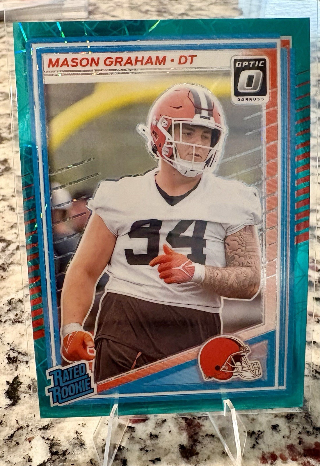 2025 Panini Optic Mason Graham 206 Teal Velocity Rated Rookie SSP RC- Browns🔥🔥