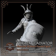 Thraex Thracian Roman Gladiator - Scale 1/18 to 1/6 - 3D Resin Printed Figure