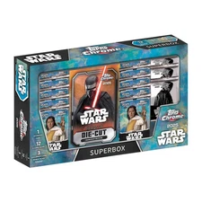 2025 TOPPS CHROME STAR WARS SUPERBOX Collection Box (76 Cards) Brand New QTY