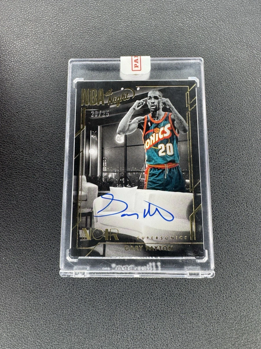 Panini Gary Payton Basketball Autographed Sports Trading Cards