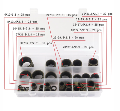 #ad 245Pcs Oil Drain Plug Crush Washer Gasket Seal Assortment – 6 8 10 12 14 16 18 2 $19.00