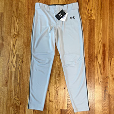 Under Armour Gameday Vanish Baseball Pants Gray Black Pipe YOUTH Large NWT