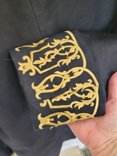 Men's Tailcoat Cotton Embroidered Dress Jacket - Picture 3 of 7
