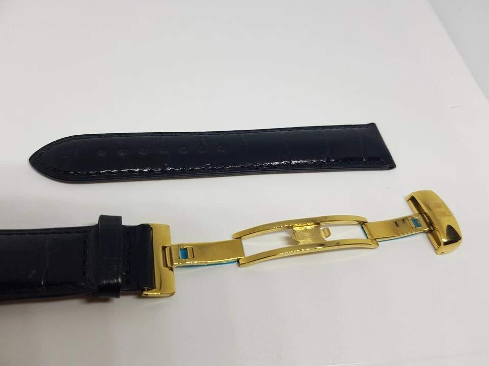 Bracelet Tissot cuir noir 20mm - Photo 4/4