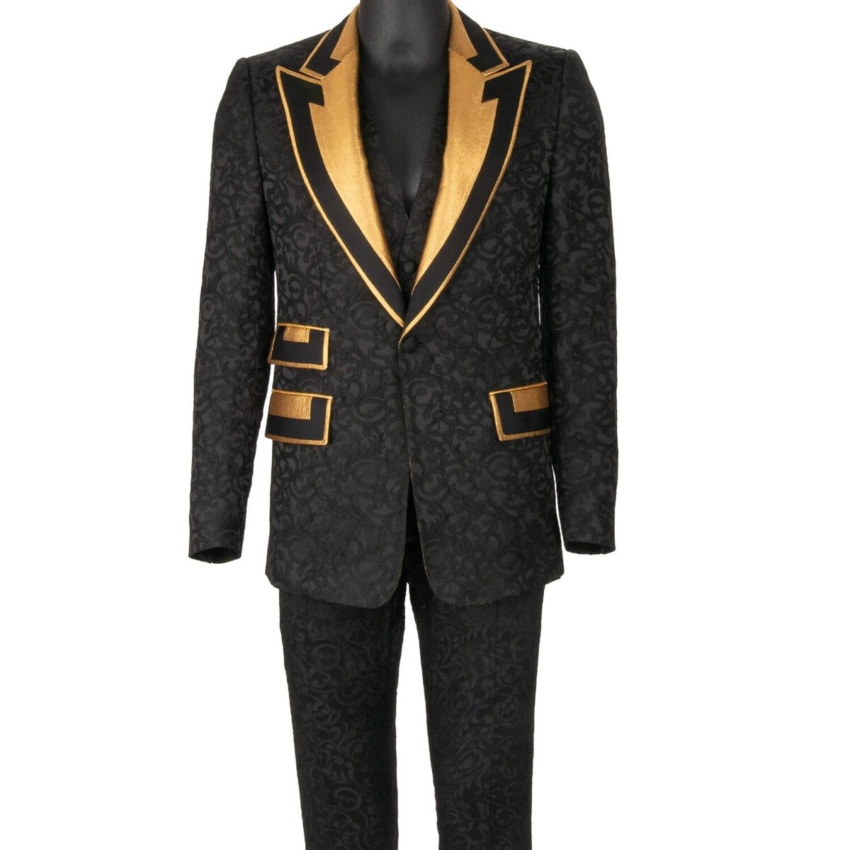 DOLCE & GABBANA Baroque 3 Piece Jacquard Suit Jacket Blazer DOLCE & GABBANA Baroque 3 Piece Jacquard Suit Jacket Blazer