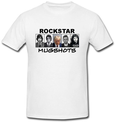 Trump Rockstar Mugshot T-shirt Size S