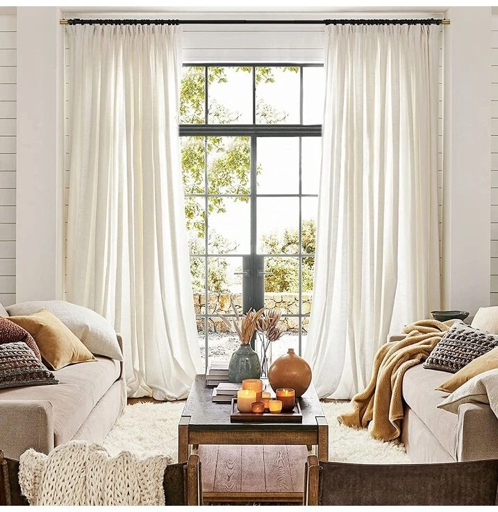 BRIOFOX Curtain Rods for Windows 38 to 72 Inch 1 Inch Modern Window Curtain Rod