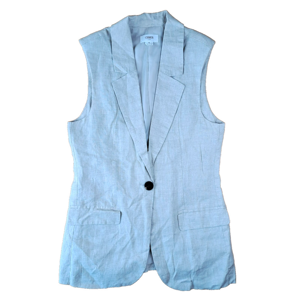 Ceres Life Vest Womens Size XS Beige 100% Flax Single Breasted Formal Blazer
