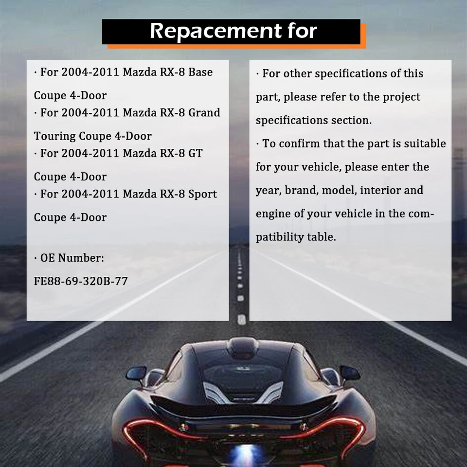 For Mazda RX-8 2004 05 06-2011 Sun Visor Driver Left Side Gray FE88-69-320B-77 - Image 2 of 4