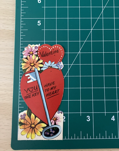 Vintage Valentinstag - Schlüssel, Herzen, Blumen, Valentinstag du hast den Schlüssel zu meinem Herzen - Bild 3 von 3