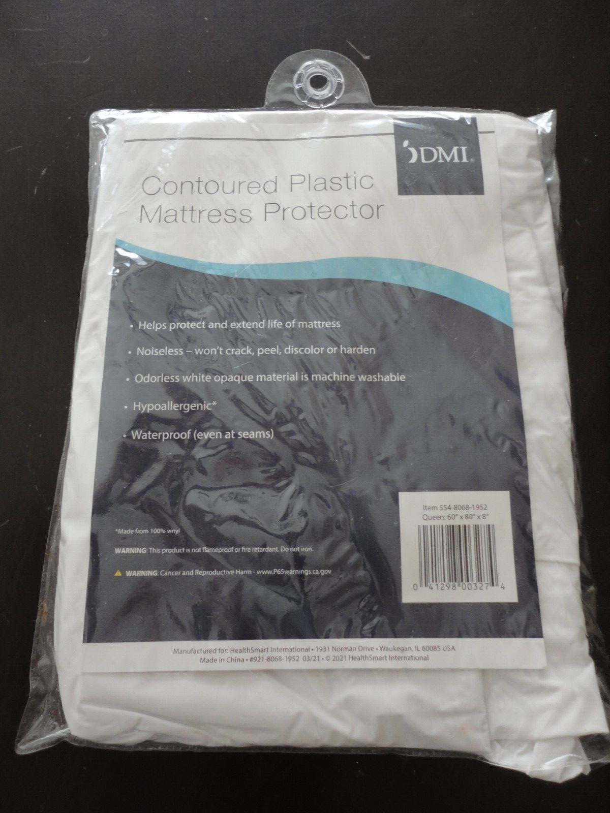 Mattress Protector  Queen Size, Fitted, Waterproof, Noiseless, Washable 60x80x8-image