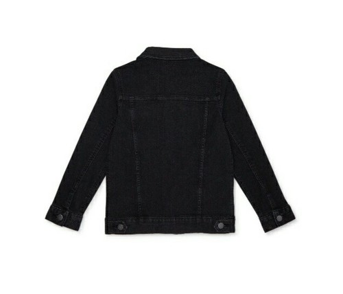 Wonder Nation Black Denim Jacket Boy's Size Large 10/12 Husky - Picture 3 of 3