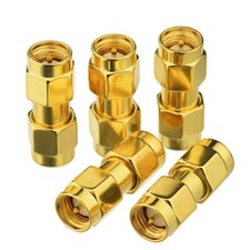 5-Pack SMA Male to Male Connector Adapter