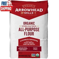 Arrowhead Mills Unbleached Organic All Purpose Flour, 5 lb Bag