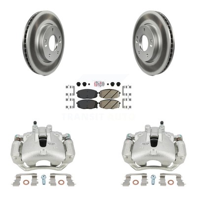 Front Brake Caliper Coat Rotors & Ceramic Pad Kit For Kia Forte Koup Forte5 2.0L