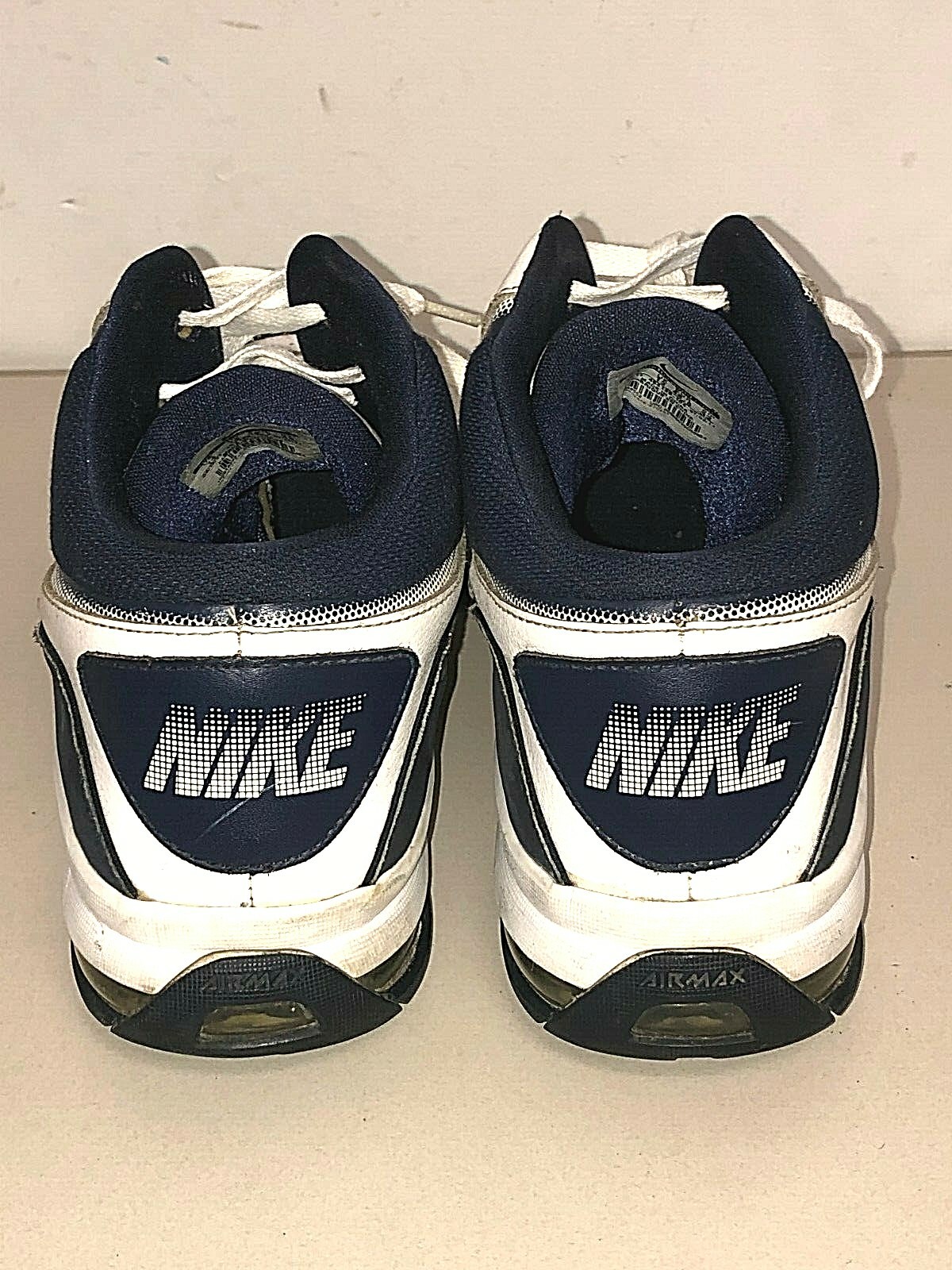 Men 2011 Nike Air Max Elite Basketball Shoes 454139104 Navy White