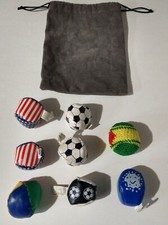 Hacky Sack Lot Of 8 Sports Soccer Baseball World   Grand Lake Hospital Vintage