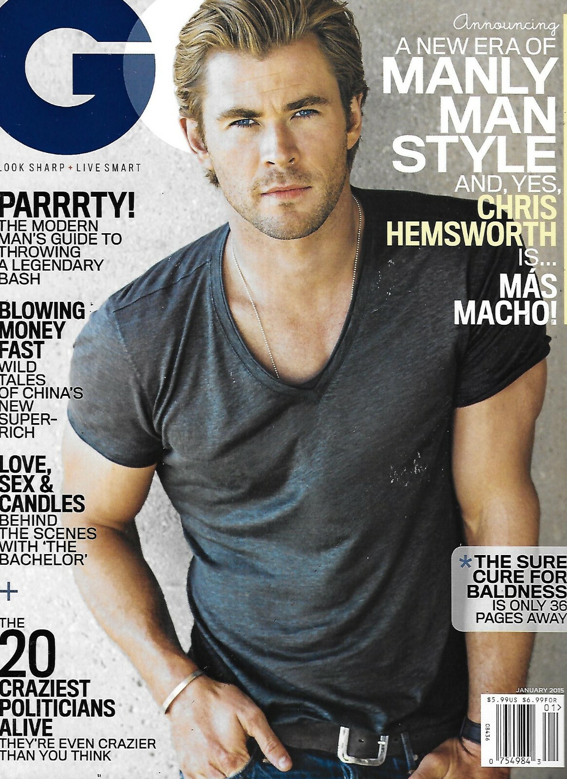 GQ Magazine Chris Hemsworth Crazy Politicians Buzz Aldrin China Super Rich 2015